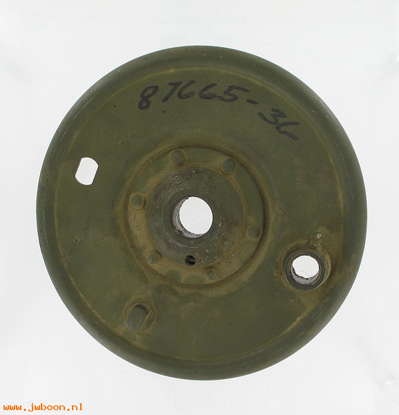    6175-36N (87665-36N): Brake side plate - NOS - military ELC 1942