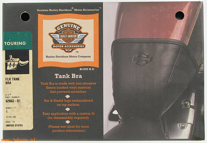   62063-01 (62063-01): Tank bra for Touring models - bar & shield logo - NOS - FLHT/R