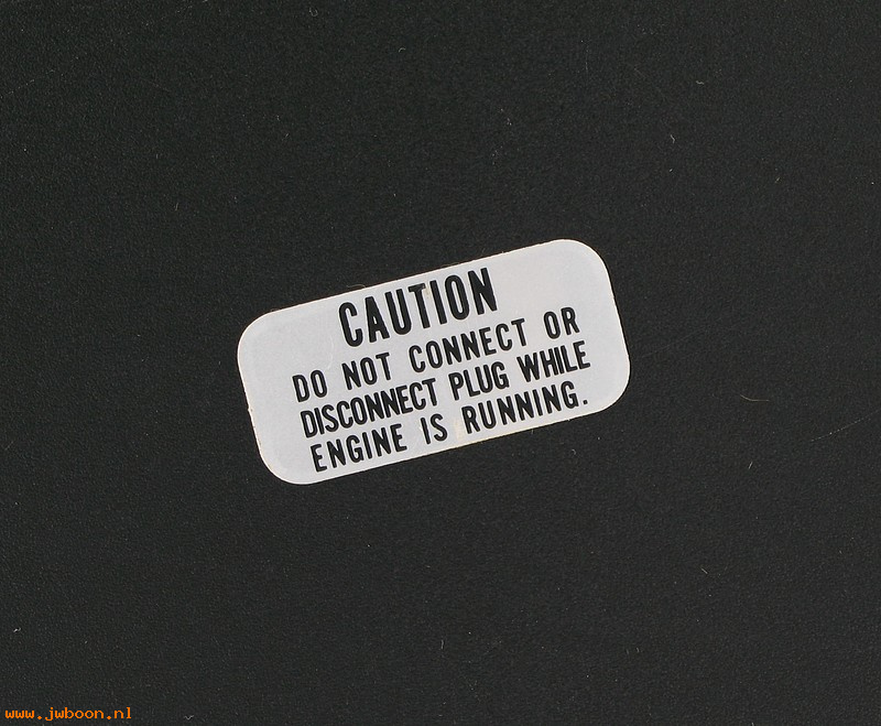   62537-70 (62537-70): Decal "Do not connect or disconnect while engine is running"-NOS