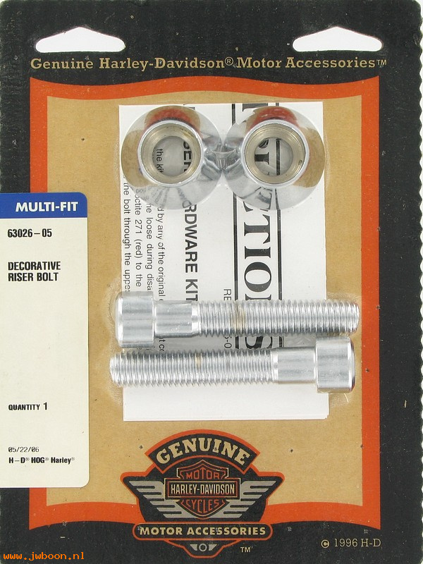   63026-05 (63026-05): Decorative riser bolt kit - NOS - FXR 93-00. Softail. FXD, Dyna