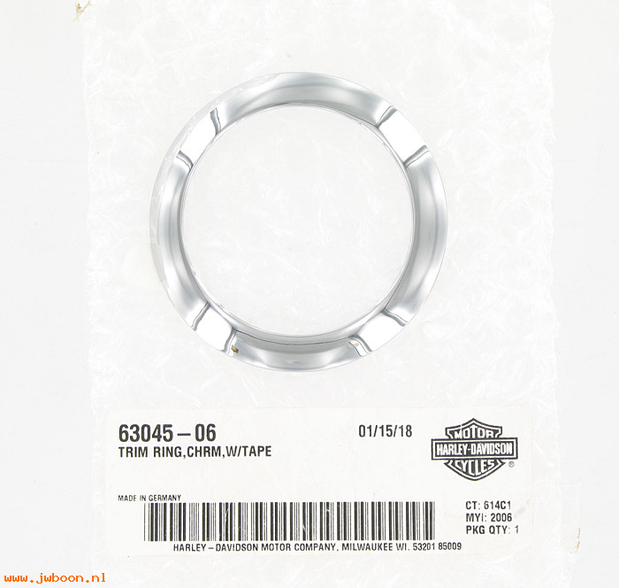   63045-06 (63045-06): Trim ring, with tape - NOS