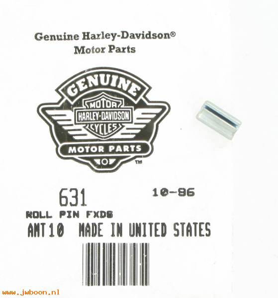        631 (     631): Roll pin, 1/4"x 1/2" - dipstick cover - NOS - FXD 91-98, in stock