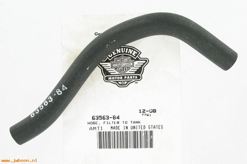  63563-84 (63563-84): Hose - oil filter outlet to oil tank vent NOS - FXRS,FXRT late'84