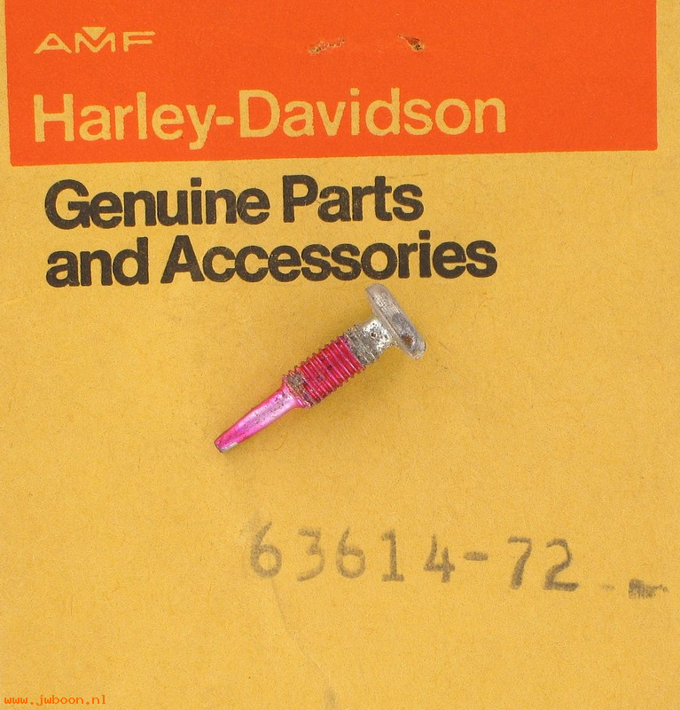   63614-72 (63614-72): Adjusting screw,chain oiler-slotted head-NOS-FL L72-e83. XL, FX