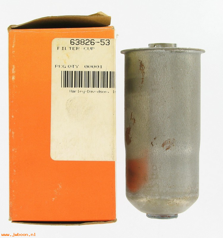  63826-53 (63826-53): Cup - oil filter - NOS - FL, FX '58-e'82. K,KH,XL '53-'78