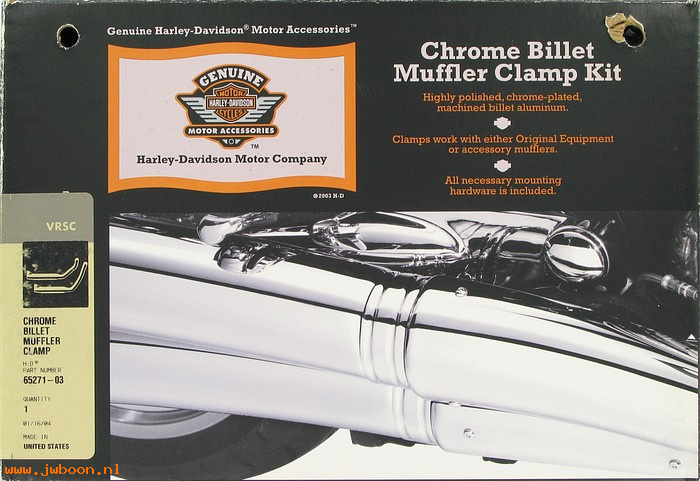   65271-03 (65271-03): Billet muffler clamp kit,NOS, VRSCA/W,VRSCB/X '02-   VRSCSE 05-06