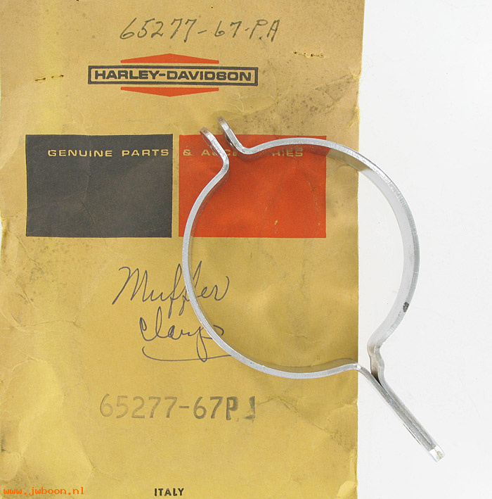   65277-67P (65277-67P): Mounting clamp, muffler - NOS - Aermacchi Sprint H, SS '67-'68