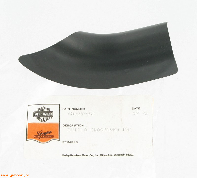   65379-92 (65379-92): Cross-over shield - front - NOS - FXD, Dyna '92-'94