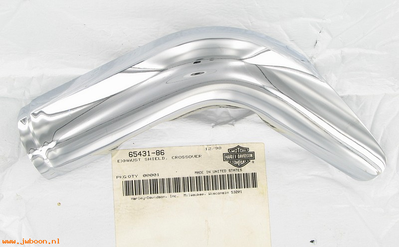   65431-86 (65431-86): Exhaust shield, cross-over - NOS - FXRS 1986. FXRP '86-'92