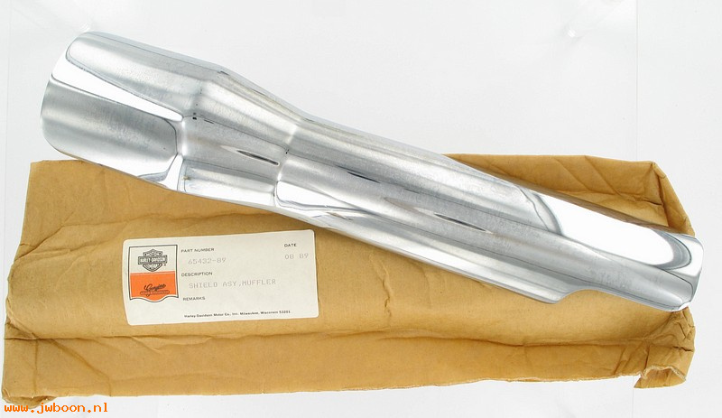   65432-89 (65432-89): Exhaust shield - NOS - Softail FatBoy, FLSTF, FLSTN '90-'94