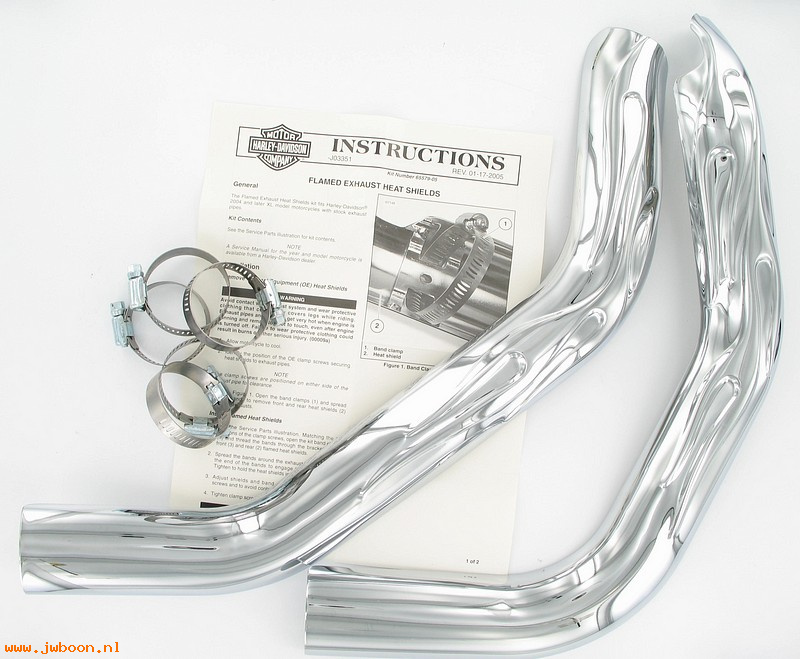   65579-05 (65579-05): Exhaust shield kit - Flames - NOS - Sportster XL's '04-