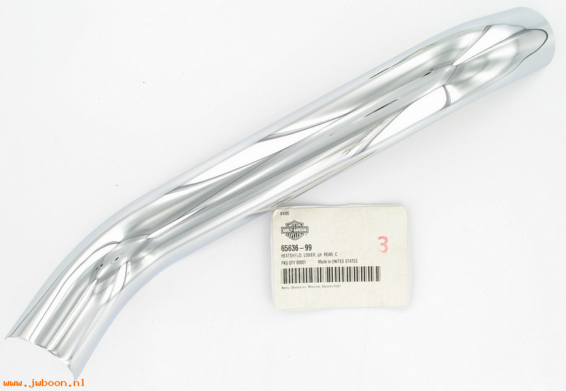   65636-99 (65636-99): Heat shield, lower, left - rear - NOS - Touring '99-'06