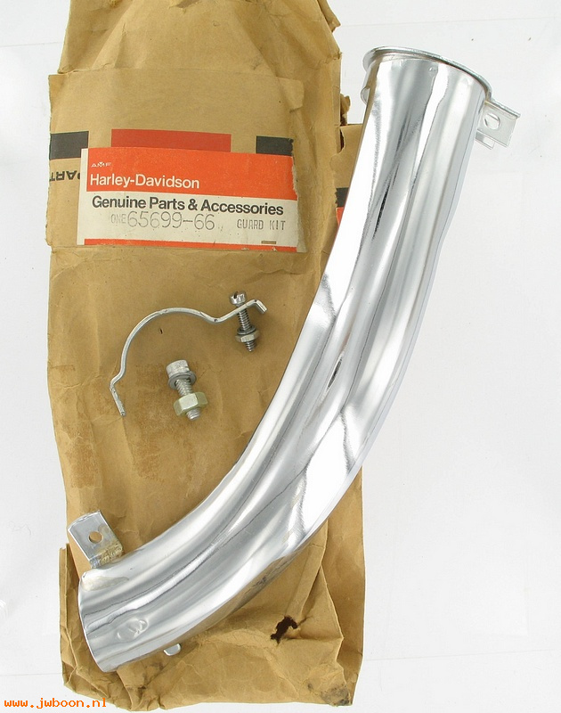   65699-66 (65699-66): Shield kit, front exhaust pipe - dual exhaust - NOS - XL 66-76