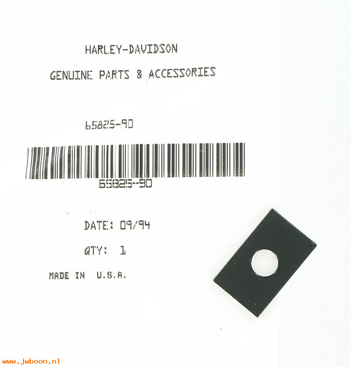   65825-90 (65825-90): Back plate - NOS - FXD, Dyna '91-'94