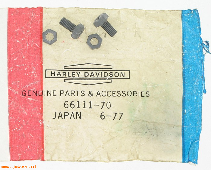   66111-70 (66111-70): Terminal screw kit - NOS - Sportster XLCH '70-'78. FX '71-'78