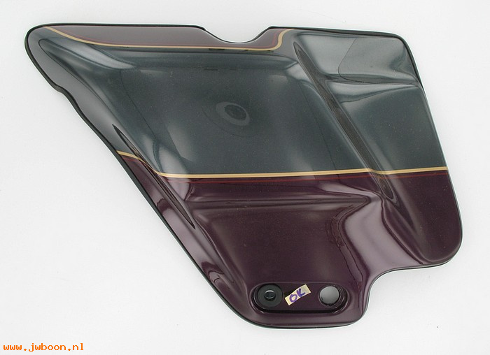   66619-96PZ (66619-96PZ): Sidecover, left - wineberry sunglo/charcoal satin bright, NOS-FLT