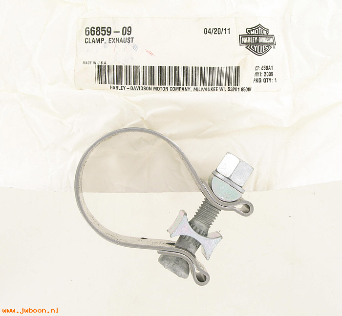   66859-09 (66859-09): Clamp - exhaust - NOS - Touring