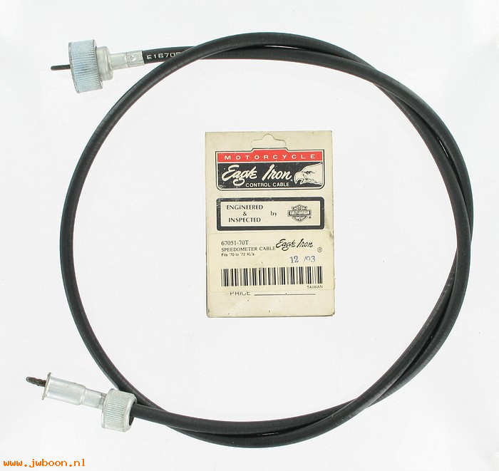   67051-70T (67051-70): Speedometer cable assy.  "Eagle Iron" - NOS - XLH, XLCH '70-'72