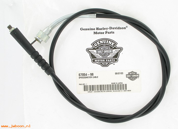   67054-98 (67054-98): Speedometer cable - NOS - FLHT '98-'99. Electra Glide