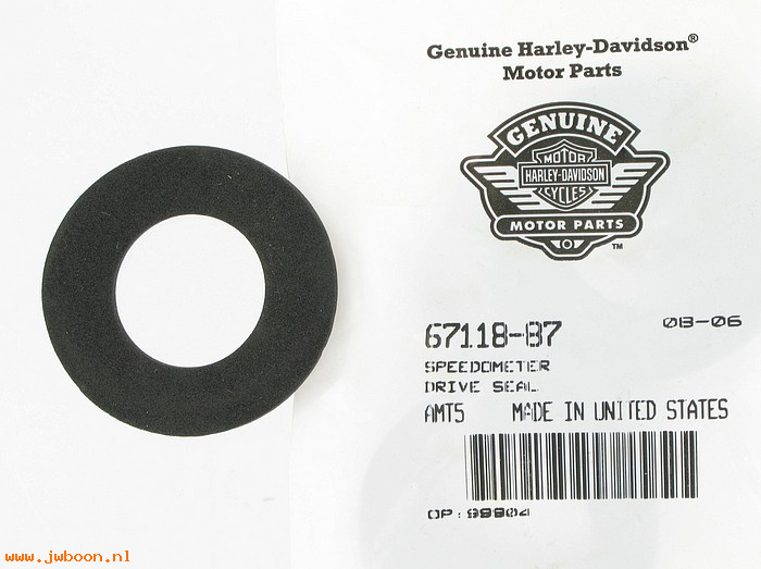   67118-87 (67118-87): Speedometer drive seal -NOS- Softail 84-95.FXWG 85-86.FXDWG 93-94