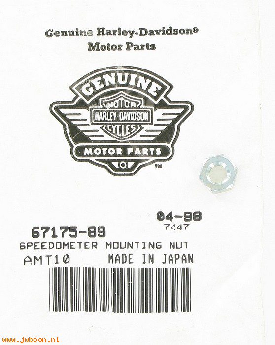   67175-89 (67175-89): Speedometer mounting nut - NOS - FXDWG '93-'94