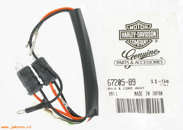   67205-89 (67205-89): Bulb & cord - NOS - FXDWG '93-'94, Dyna Wide Glide