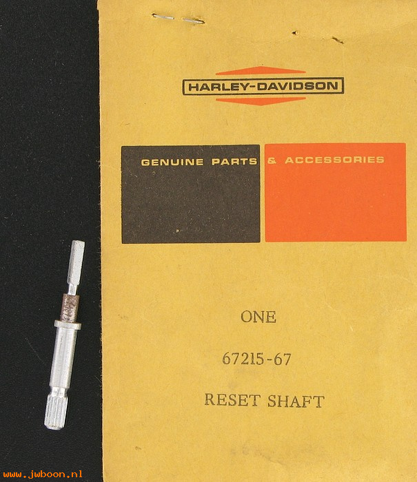   67215-67 (67215-67): Reset shaft - NOS - Sportster Ironhead XLH, XLCH '67-'68