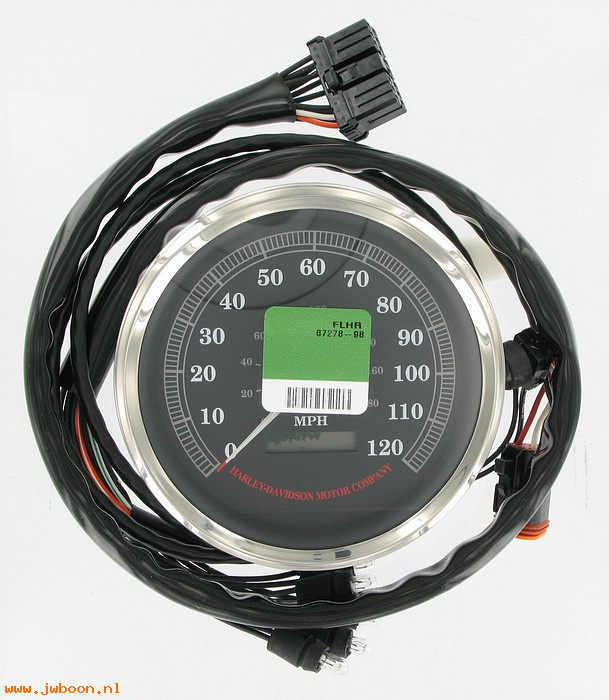   67278-98 (67278-98): Speedometer & indicator lamps - dual scale - NOS - FLHR 1998