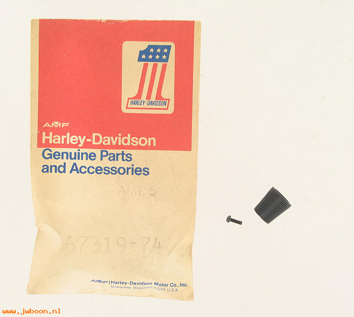   67319-74 (67319-74): Reset knob, with screw - speedometer - NOS - XL 74-75. FX 1974