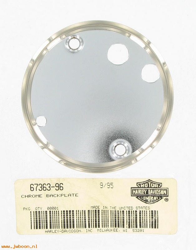   67363-96 (67363-96): Backing plate - NOS - Sportster XL1200