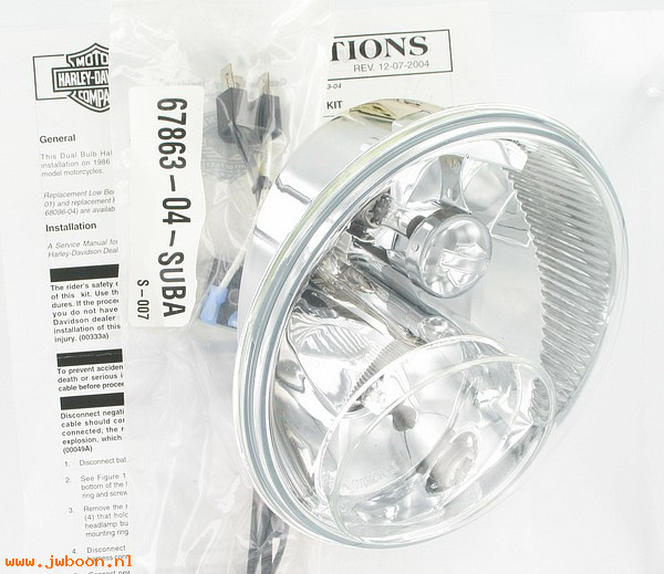  67863-04 (67863-04): Dual bulb halogen headlamp kit - NOS - FLSTC, FLSTF, FLSTN '86-