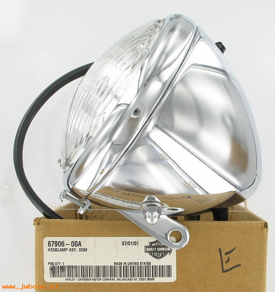   67906-00A (67906-00A): Headlamp, 5-3/4" - NOS - FLSTS '00-'02, Softail Heritage Springer