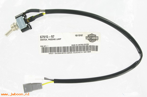   67915-97 (67915-97): Switch and harness - passing lamp - NOS - FLSTS '97-'99