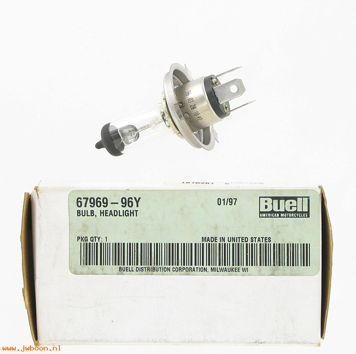   67969-96Y (67969-96Y): Bulb - headlight - NOS - Buell '96-'01,Cyclone,Thunderbolt,Lightn