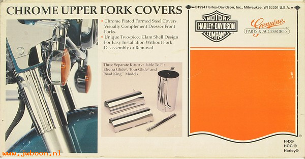   68062-94 (68062-94): Upper fork covers - NOS - Touring. Road King, FLHR '94-
