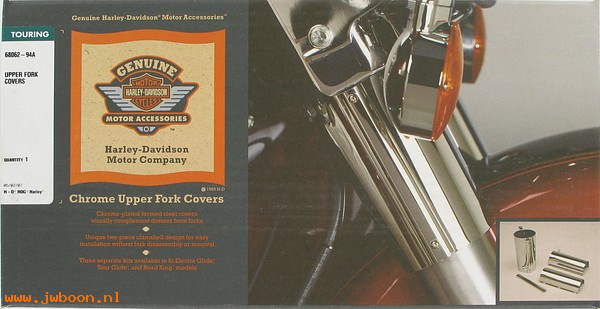   68062-94A (68062-94A): Upper fork covers - medium - NOS - Road King, FLHR/C '94-