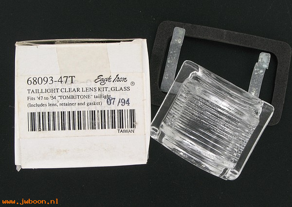   68093-47T (68093-47): Clear lens kit, Tombstone taillight "Eagle Iron" - NOS - WL,UL,FL