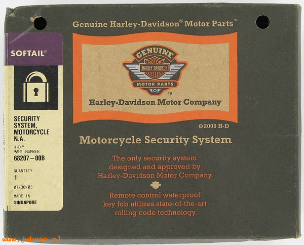   68207-00B (68207-00B/68923-00B): Security system, H-D motorcycle  North America - NOS - Softail