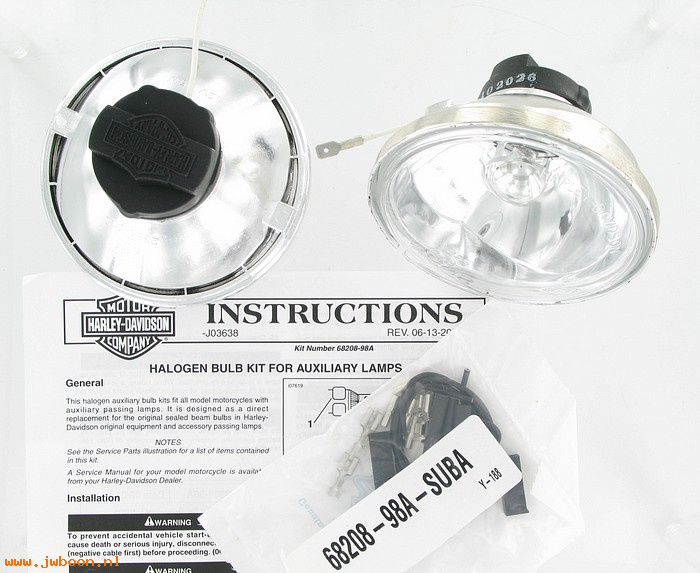   68208-98A (68208-98A): Auxiliary lamp bulb kit,clear lens w.halogen bulb - NOS - Touring