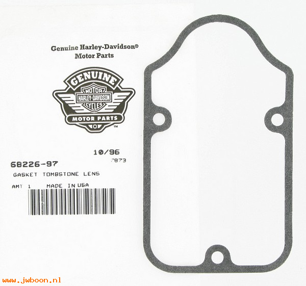   68226-97 (68226-97): Gasket - tombstone lens - NOS - Softail tail lamp