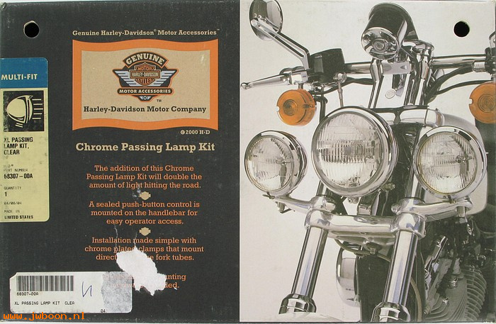   68307-00A (68307-00A): Passing lamp kit - NOS - Sportster XL, FXD, Dyna, FXR/S, FXLR