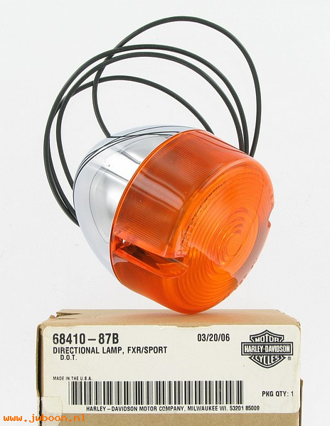   68410-87B (68410-87B): Turn signal/Running lamp,football,single lead - NOS - XL,FXR,FXST