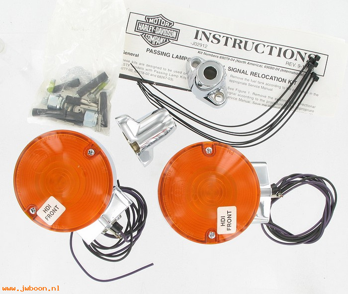   68412-99 (68412-99): Turn signal relocation kit for auxiliary lighting kits - NOS-Soft