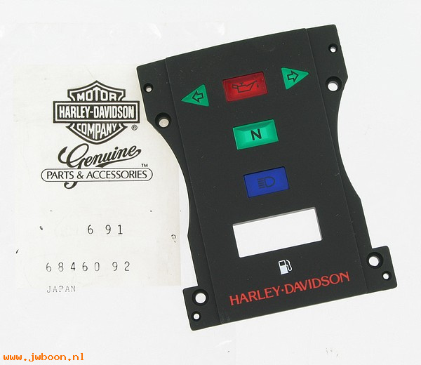   68460-92 (68460-92): Panel - indicator lamps    HDI - NOS - FLHT, FLHTP 92-95.