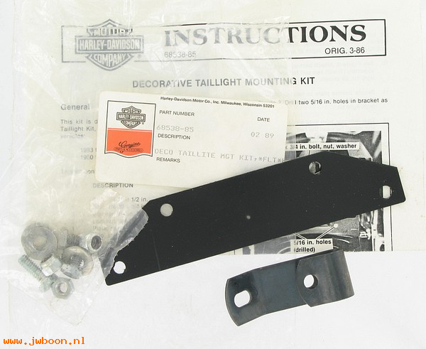   68538-85 (68538-85): Decorative bullet taillight (68524-79D) mounting kit - NOS - FLT,
