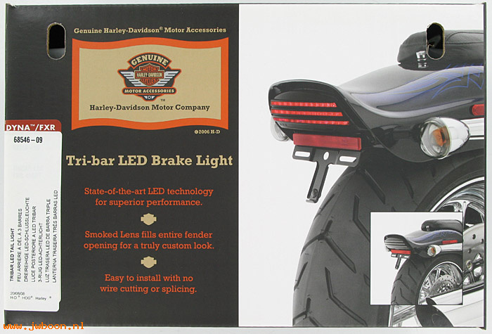   68546-09 (68546-09): Tri-bar LED tail light - NOS - Dyna Fat Bob, FXDF '08-