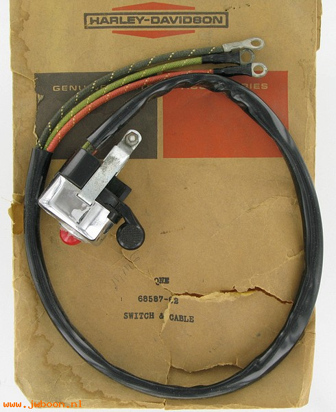   68587-62 (68587-62): Handlebar switch & cable - NOS - Sprint C, H, SS '61-'68