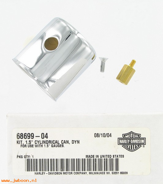   68699-04 (68699-04): 1.5" gauge housing - cylindrical can - NOS - XL Custom.FXD/C/X/T
