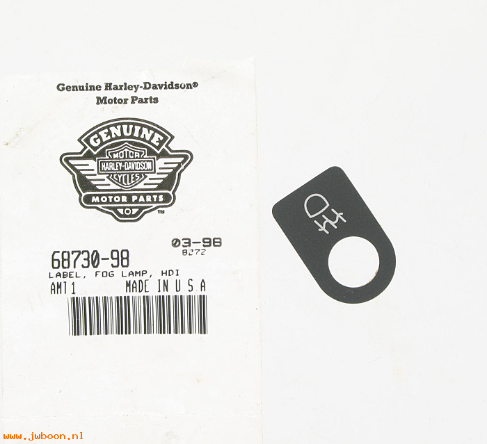   68730-98 (68730-98): Label / Decal - fog lamp     HDI - NOS