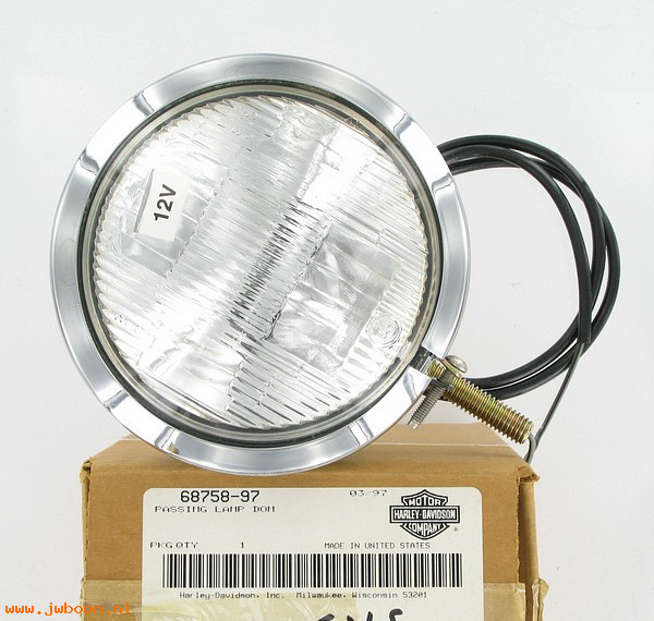   68758-97 (68758-97): Passing lamp,  domestic - NOS - FXSTS, Softail Springer